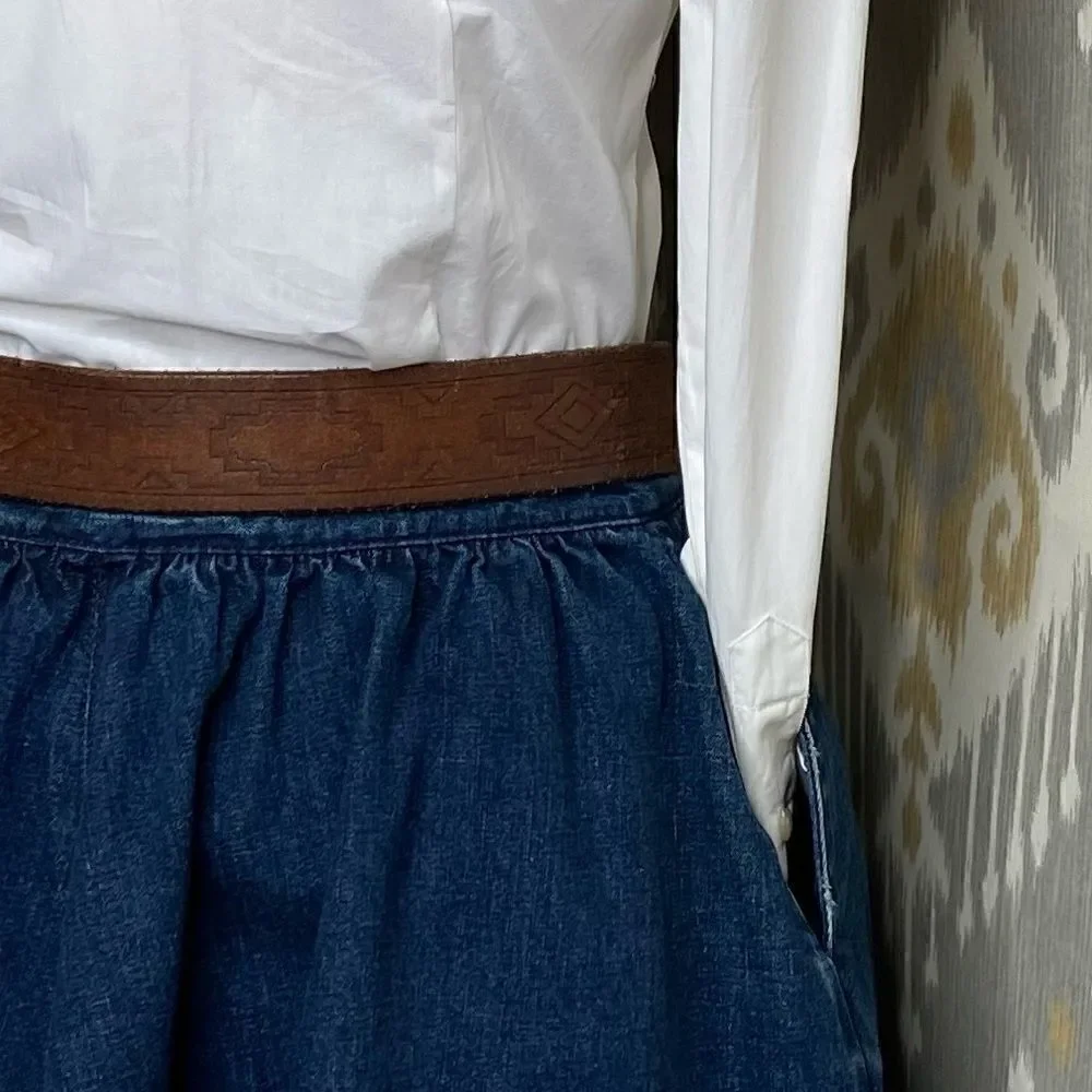 Ralph Lauren Nautical Dark Denim Circle Skirt - Picture 10 of 16